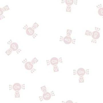 Electronic key for protect digital information glyph seamless pattern Stock Illustration