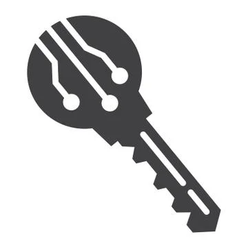 Electronic key solid icon, security and access Stock-Illustration