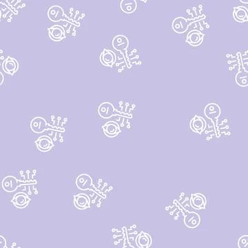 Electronic key vision line seamless pattern Stockillustratie