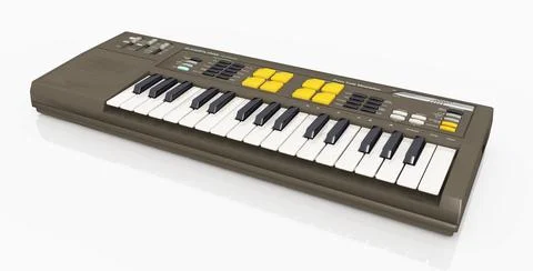 Electronic keyboard against a white background Stock-Illustration