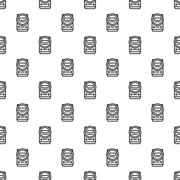 Electronic kitchen scale weighing device seamless pattern Ilustración de archivo