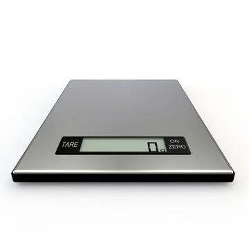 Electronic kitchen scales show zero grams Stock Illustration
