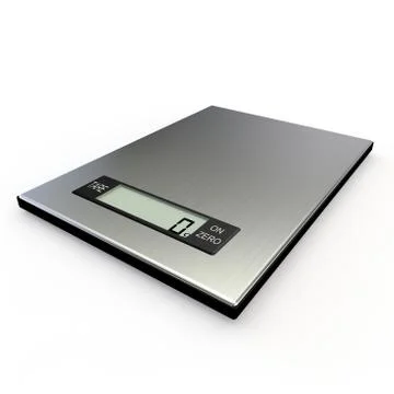Electronic kitchen scales show zero grams Stock Illustration