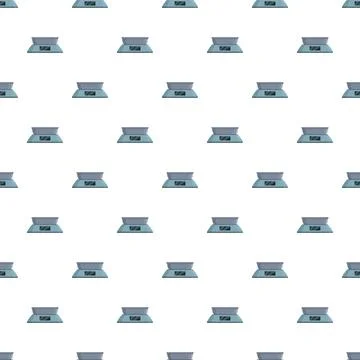 Electronic kitchen scales weighing tool seamless pattern Stock Illustration