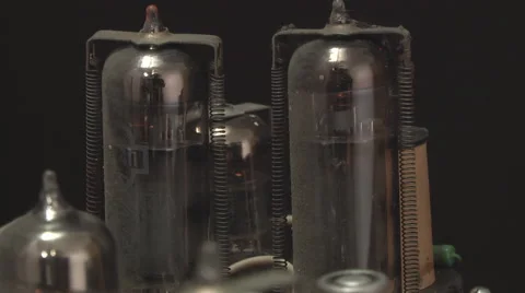 Electronic lamp responsive to a signal change. Stock Footage 42568552