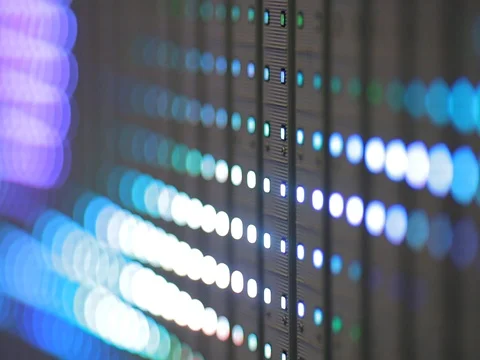 Electronic led panel, close-up Stock Footage 71293974