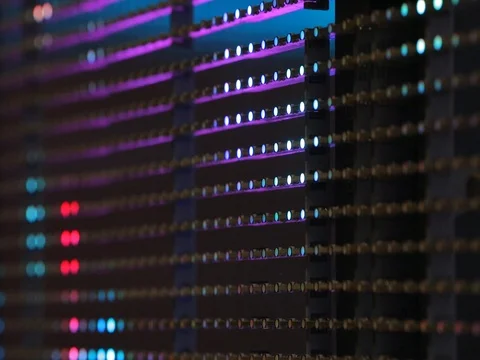 Electronic led panel, close-up Video stock 71294366