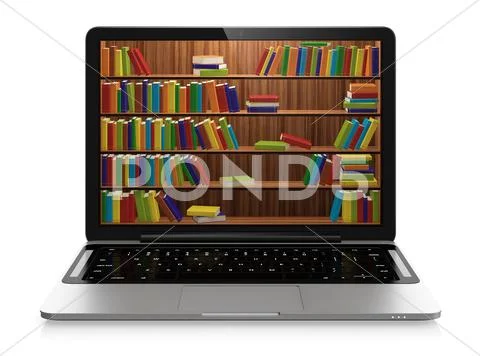 Electronic library Stock Illustration