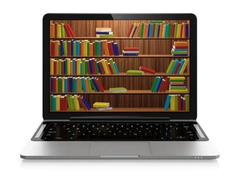 Electronic library Stock Illustration