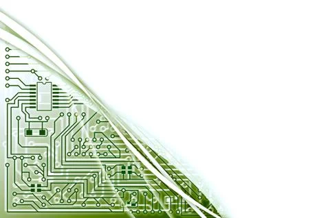 Electronic light green abstract background Stock Illustration