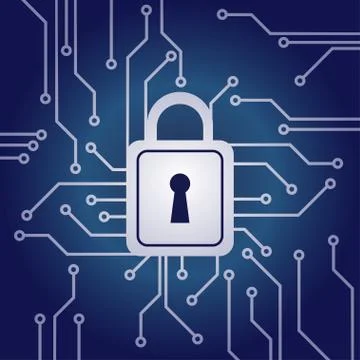 Electronic lock Stock Illustration