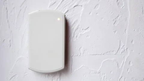 Electronic lock on the wall with copy space. Digital security systems for doo Stock Photos
