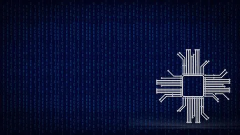 The electronic logic on digital background for technology concept 3d renderin Stock Illustration