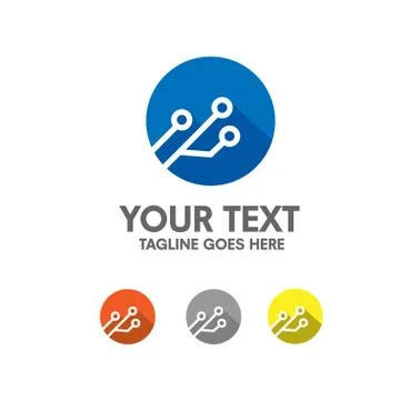 Electronic logo vector Illustrazione stock