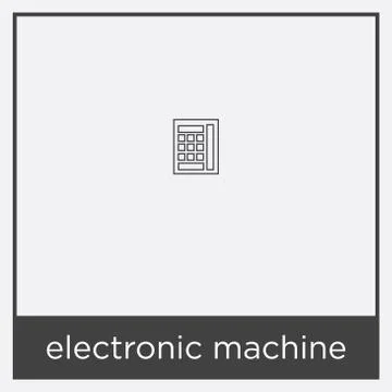 Electronic machine icon isolated on white background Stock Illustration
