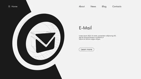 Electronic mail message concept, Webmail or mobile online marketing and bus.. Stock Illustration