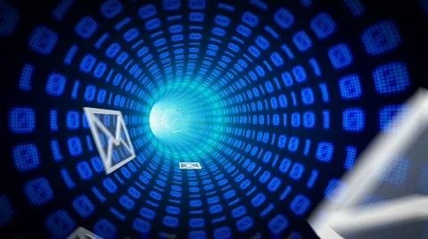 Electronic mail in tunnel  Stock Footage 607030