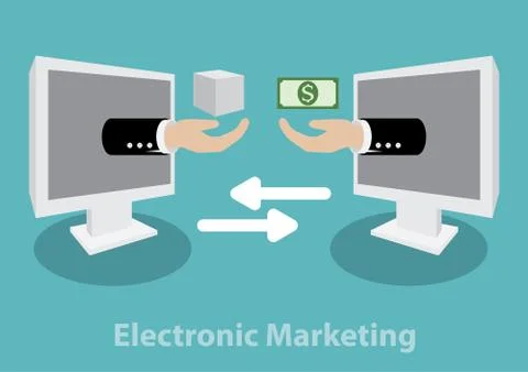 Electronic marketing  concept Stock Illustration