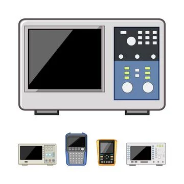Electronic measuring equipment displaying digital modern technology Stockillustratie
