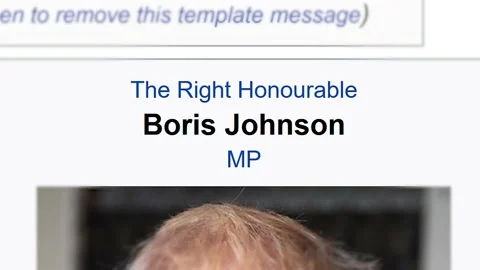 Electronic media headlines on Boris Johnson's resignation Vídeos de archivo 201157909