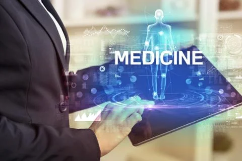 Electronic medical record, tech concept 스톡 사진
