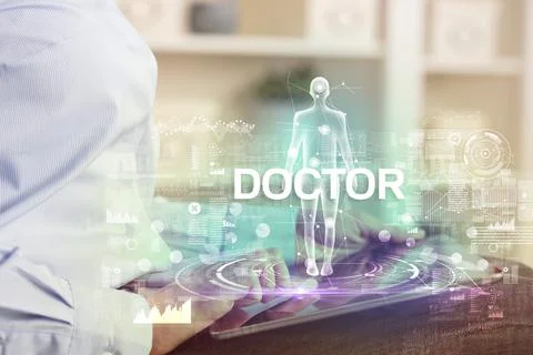 Electronic medical record, tech concept Stock Photos
