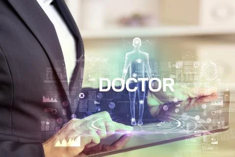 Electronic medical record, tech concept Stock Photos