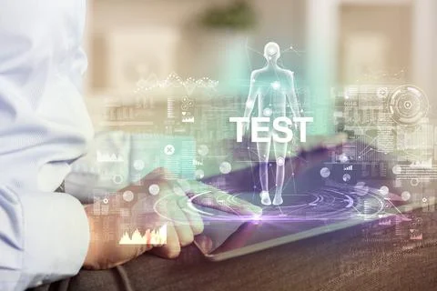 Electronic medical record, tech concept Stock Photos