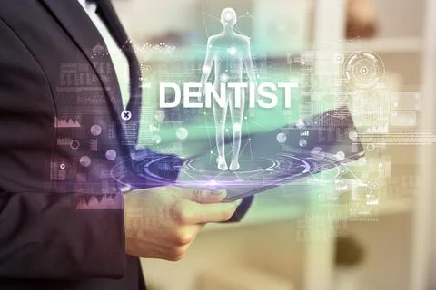 Electronic medical record, tech concept Stock Photos