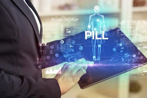 Electronic medical record, tech concept Stock Photos