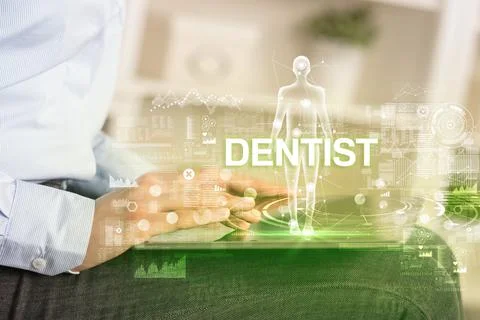 Electronic medical record, tech concept Stock Photos