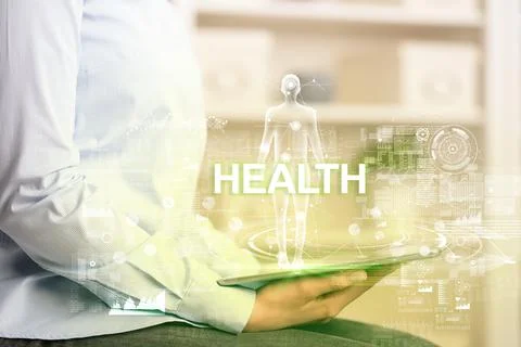 Electronic medical record, tech concept 스톡 사진