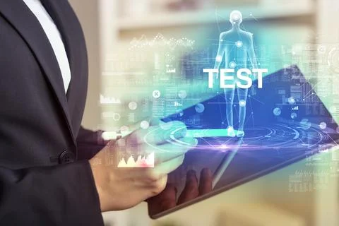Electronic medical record, tech concept Stock Photos