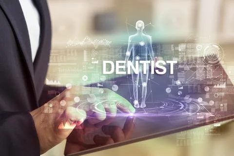 Electronic medical record, tech concept Stock Photos