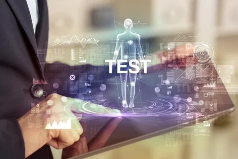Electronic medical record, tech concept Stock Photos