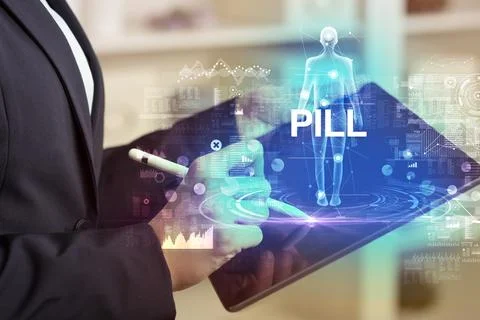 Electronic medical record, tech concept Stock Photos