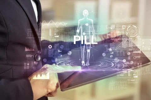 Electronic medical record, tech concept Stock Photos