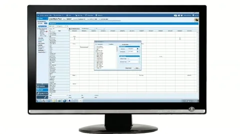 Electronic Medical Records screen view as records being entered Stock Footage