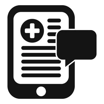 Electronic message icon simple vector. Computer patient Stock-Illustration