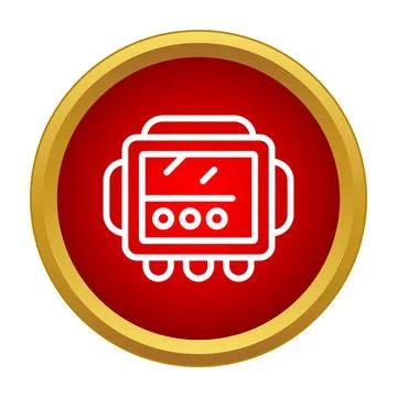 Electronic meter icon representing measurement or diagnostic equipment Stock Illustration