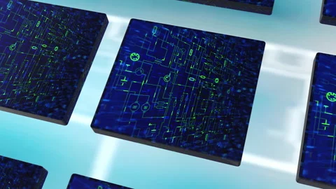 Electronic microchip Stock Footage 154248151