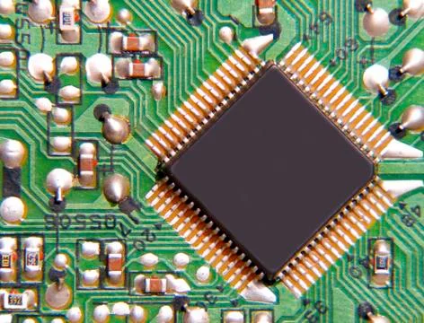 Electronic microchip. Stock Photos