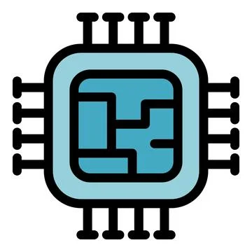 Electronic microchip showing complex circuitry and connections Ilustración de archivo