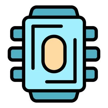Electronic microchip showing data processing and computing power Stockillustratie
