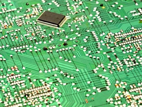 Electronic  microcircuit. Stock Photos