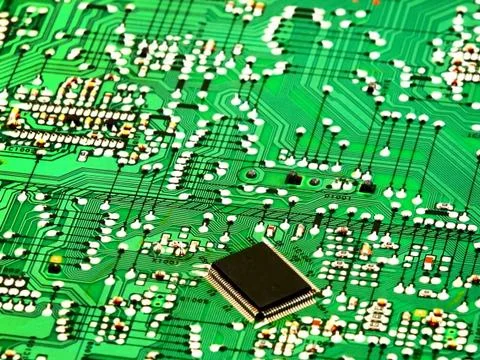 Electronic  microcircuit. Stock Photos