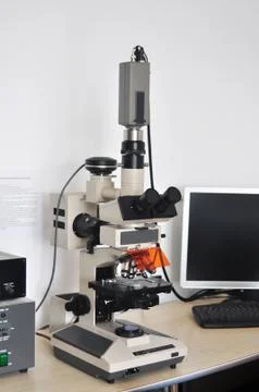 Electronic microscope Stock Photos