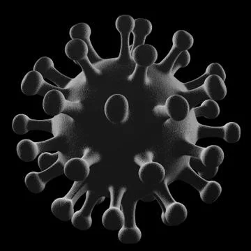 Electronic microscope view of COVID-19 SARS, Coronavirus, SARS-CoV virus 2019 Stock Illustration