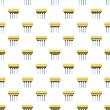 Electronic mini chip component seamless pattern background イラスト素材