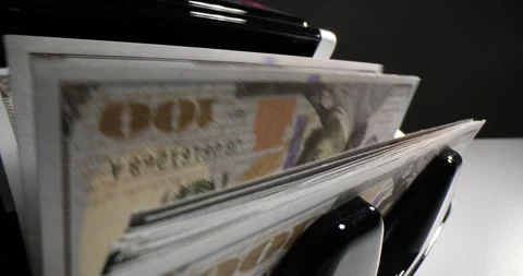 Electronic money counter counts concept Stock Footage 276735844